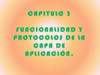CAPITULO 3FUNCIONALIDAD Y PROTOCOLOS DE LA CAPA DE APLICACIÓN. 
