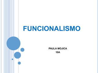 FUNCIONALISMO
PAULA MOJICA
10A
 
