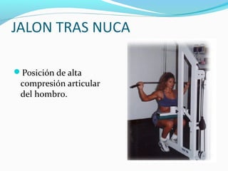 JALON TRAS NUCA

Posición de alta
 compresión articular
 del hombro.
 