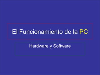 El Funcionamiento de la  PC Hardware y Software 