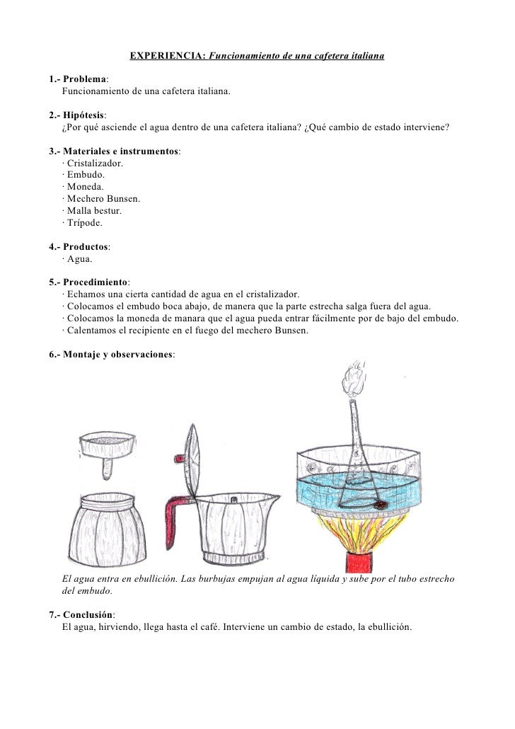 Funcionamiento de una cafetera italiana