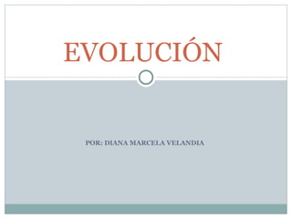 EVOLUCIÓN


 POR: DIANA MARCELA VELANDIA
 