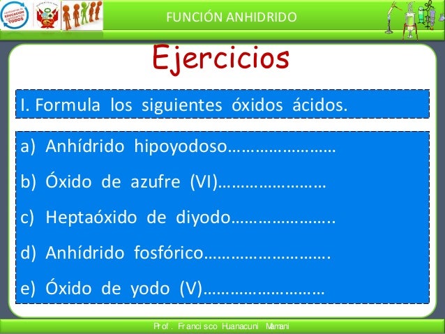Trioxido De Yodo Funcion anhidrido