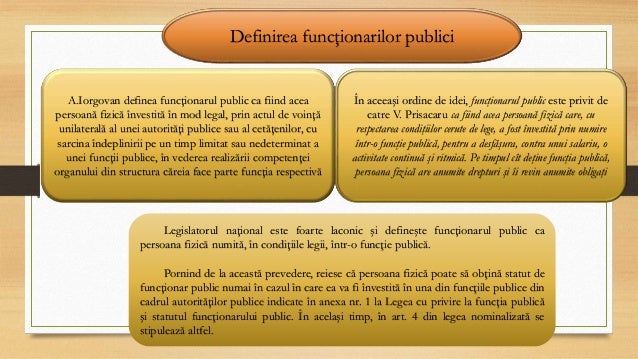 FuncÈ›ionarul Public È™i Statutul Lui Juridic