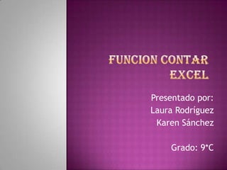 Presentado por:
Laura Rodríguez
Karen Sánchez
Grado: 9*C
 
