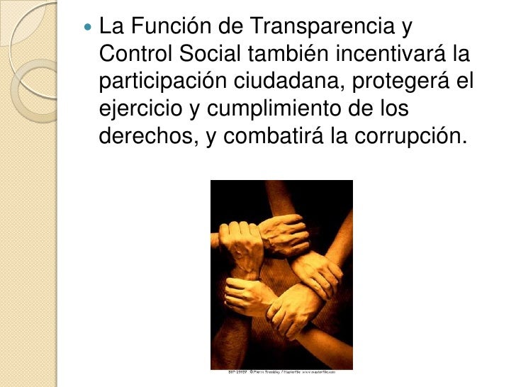 Funcion de transparencia y control social