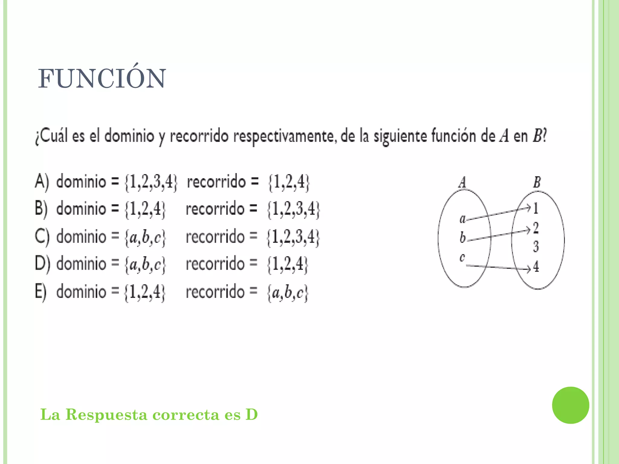 FUNCIÓN
La Respuesta correcta es D
 