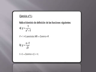 Ejercicios de funciones