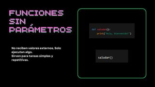 FUNCIONES EN PYTHON NIVEL UNIVERSITARIO. | PDF