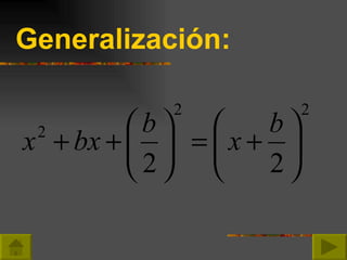 Generalización: 