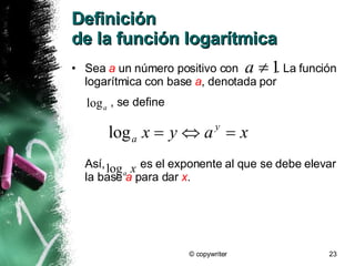 Funciones Exponenciales Y Logaritmicas