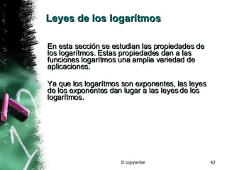 Funciones Exponenciales Y Logaritmicas