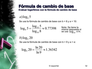 Funciones Exponenciales Y Logaritmicas