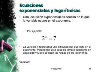 Funciones Exponenciales Y Logaritmicas