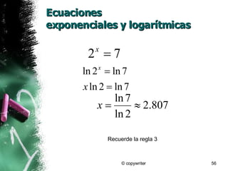 Funciones Exponenciales Y Logaritmicas