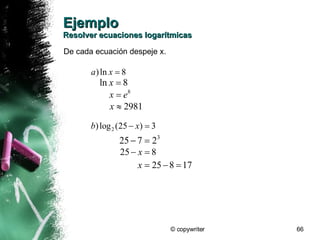 Funciones Exponenciales Y Logaritmicas