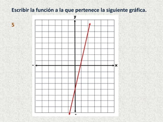 Escribir la función a la que pertenece la siguiente gráfica.5