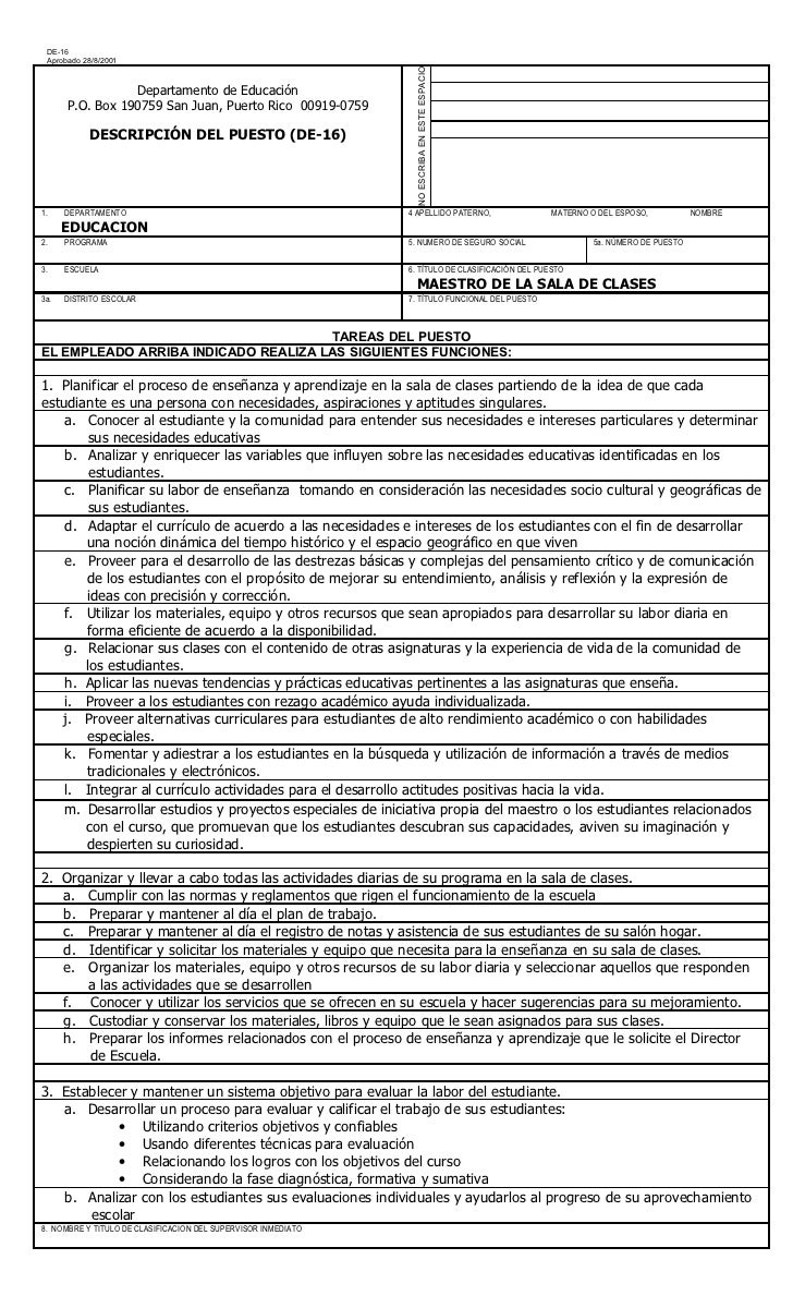Funciones maestro