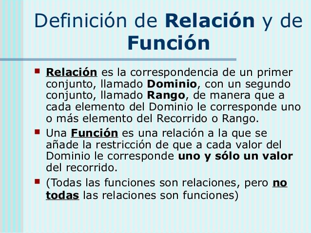 relaciones y funciones