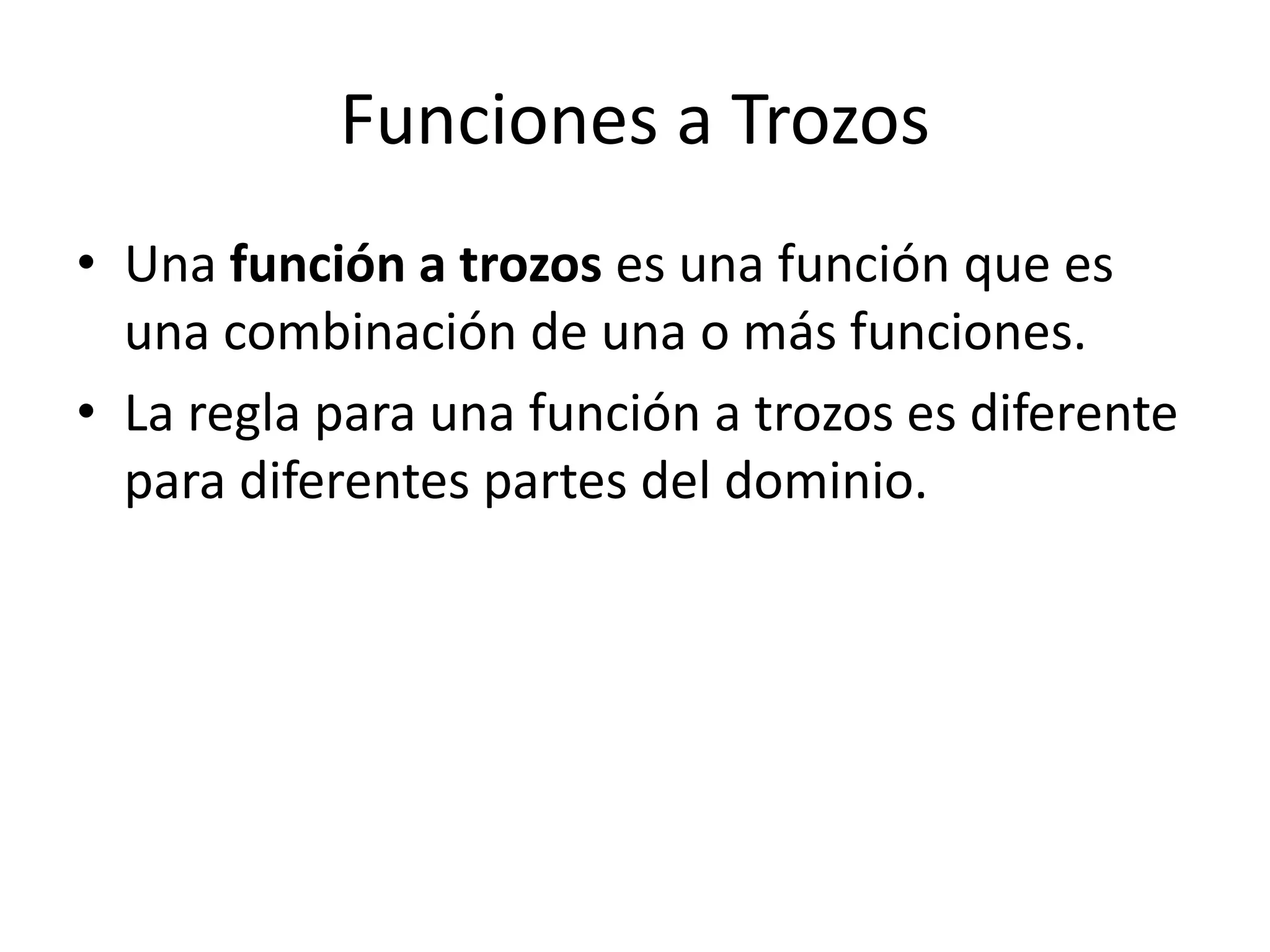 Funciones A Trozos