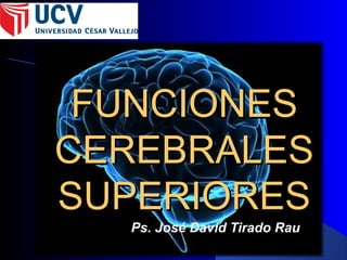 FUNCIONES
CEREBRALES
SUPERIORES
  Ps. José David Tirado Rau
 