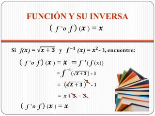 FUNCIÓN Y SU INVERSA