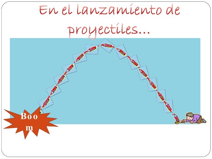 En el lanzamiento de proyectiles…<br />Boom<br />