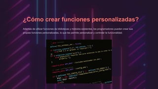 Funciones de Bibliotecas y Modulos en Programacion | PPTX