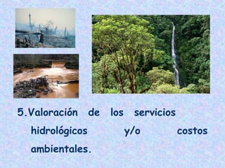5.Valoración

de

hidrológicos
ambientales.

los

servicios
y/o

costos

 