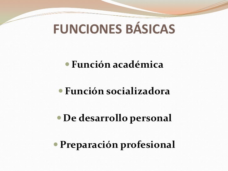 Funciones De La Educacion