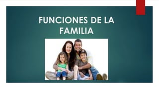 FUNCIONES DE LA
FAMILIA
 