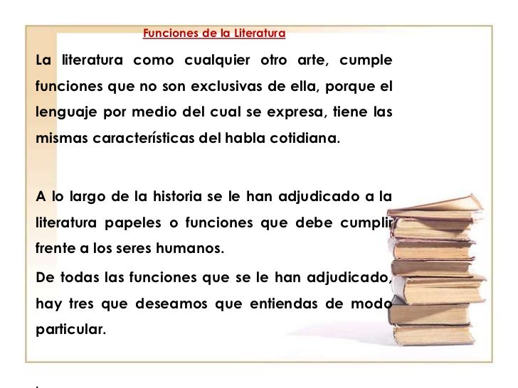 Funciones de la literatura