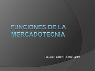 Profesor: Saray Rincón Castro
 