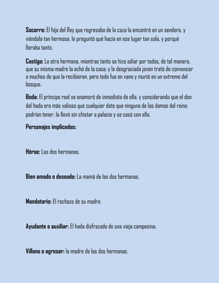 Funciones del cuento las dos hermanas 2