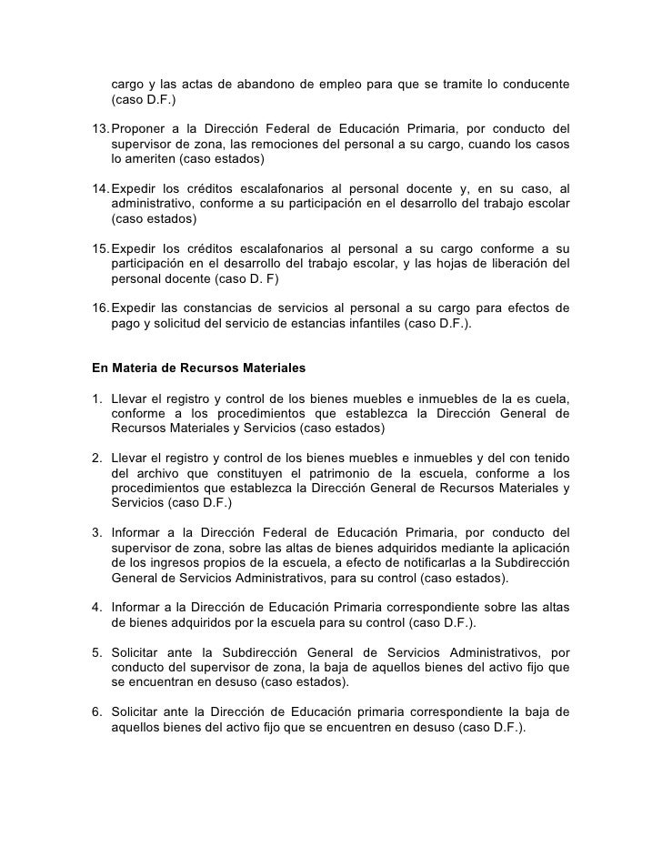 Funciones del director primaria