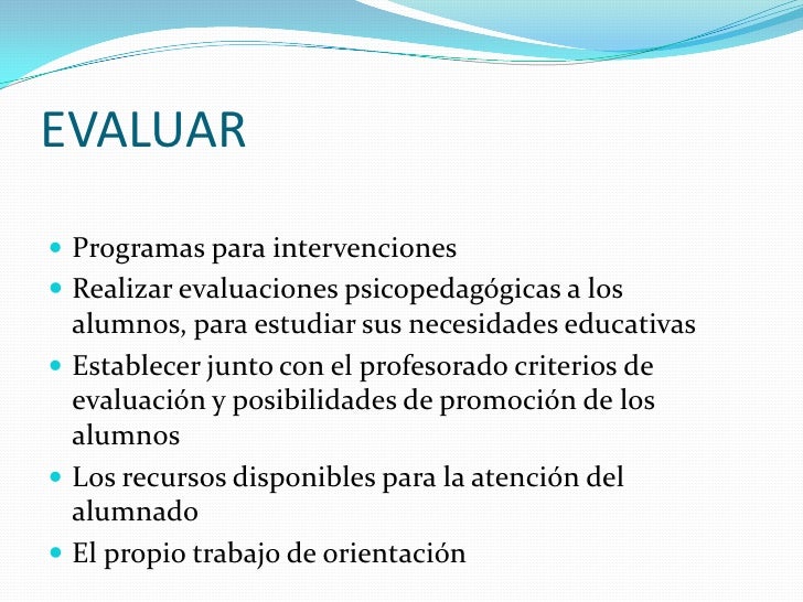 Funciones del Orientador Educativo