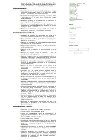 Funciones de los comites