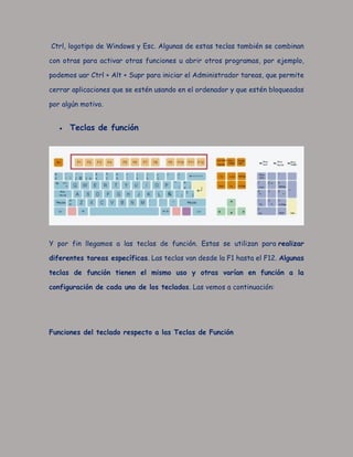 Funciones del teclado 1 | PDF
