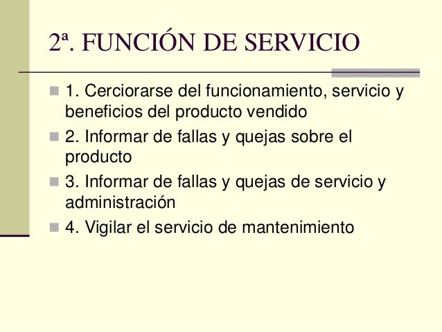 Funciones del vendedor