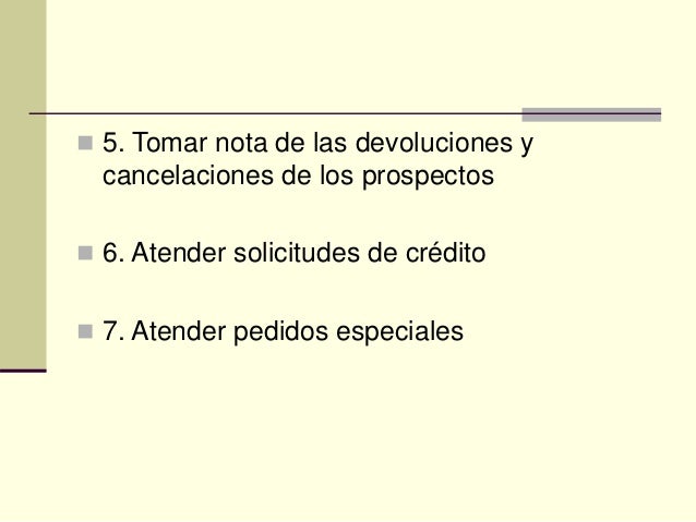 Funciones del vendedor