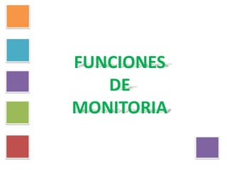 FUNCIONES
DE
MONITORIA

 