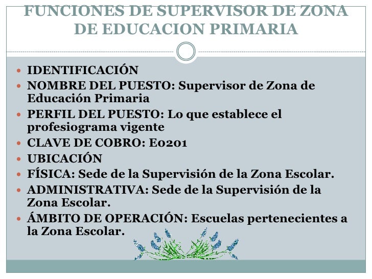 Funciones de supervisores
