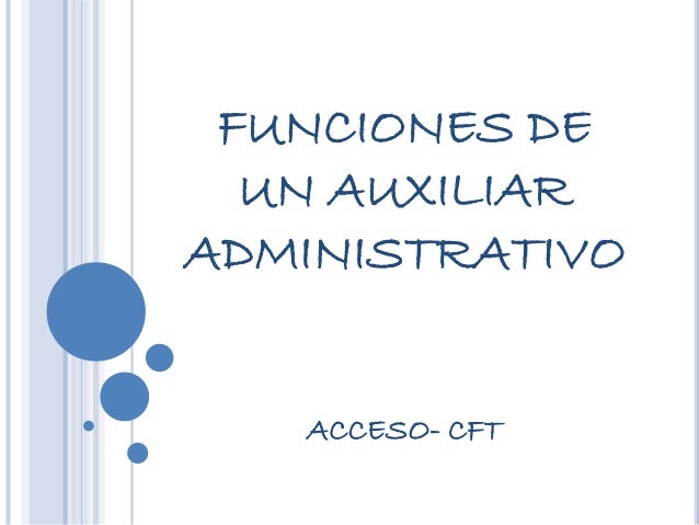 Funciones específicas auxiliar administrativo