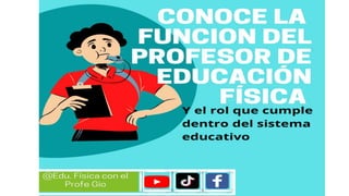 EDUCACIÓN FÍSICA FUNCIONES DE UN MAESTRO