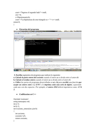 Funcionesen codeblocks ejerciciosresueltos | PDF