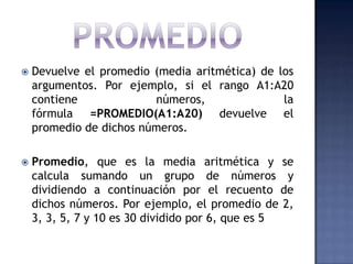 Funciones en excel | PPTX