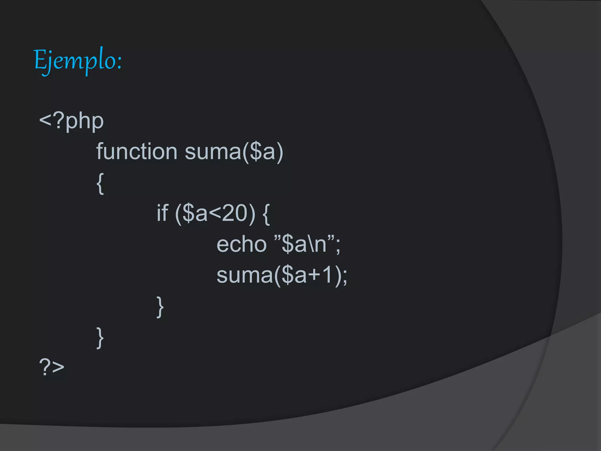 Funciones en php | PPTX