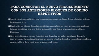 Funciones en visual basic | PPTX