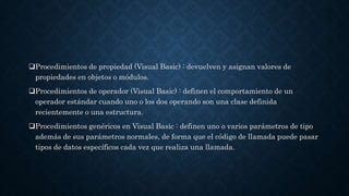 Funciones en visual basic | PPTX