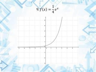 9. 𝑓 𝑥 =
1
4
𝑒 𝑥
 